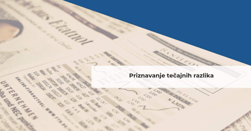 Priznavanje tečajnih razlika
