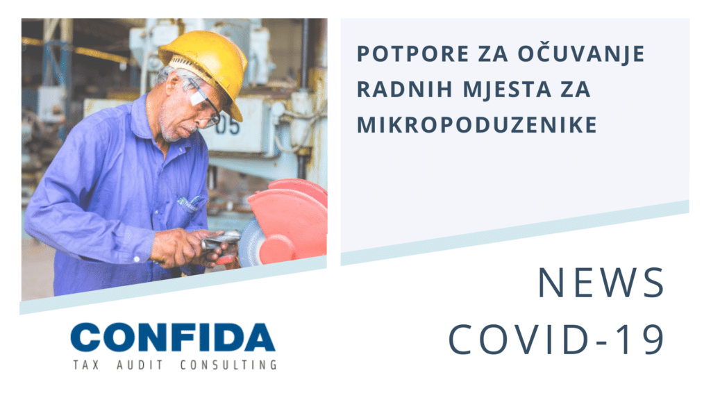 Potpore za očuvanje radnih mjesta za mikropoduzenike