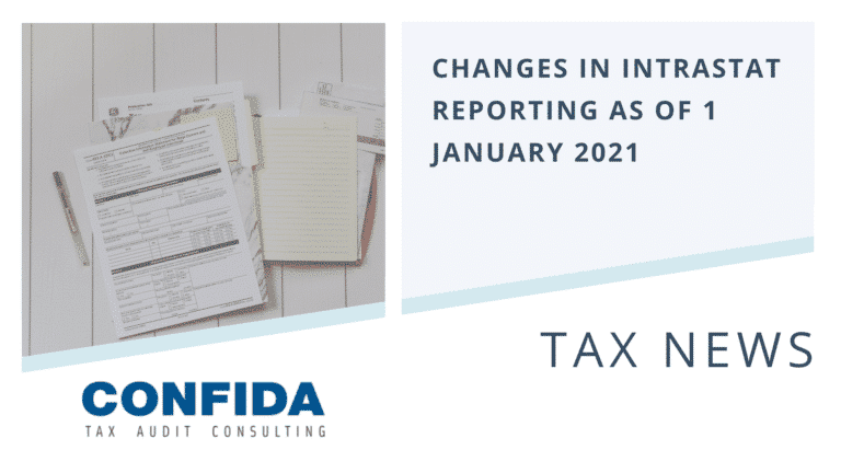 Changes in INTRASTAT reporting as of 1 January 2021