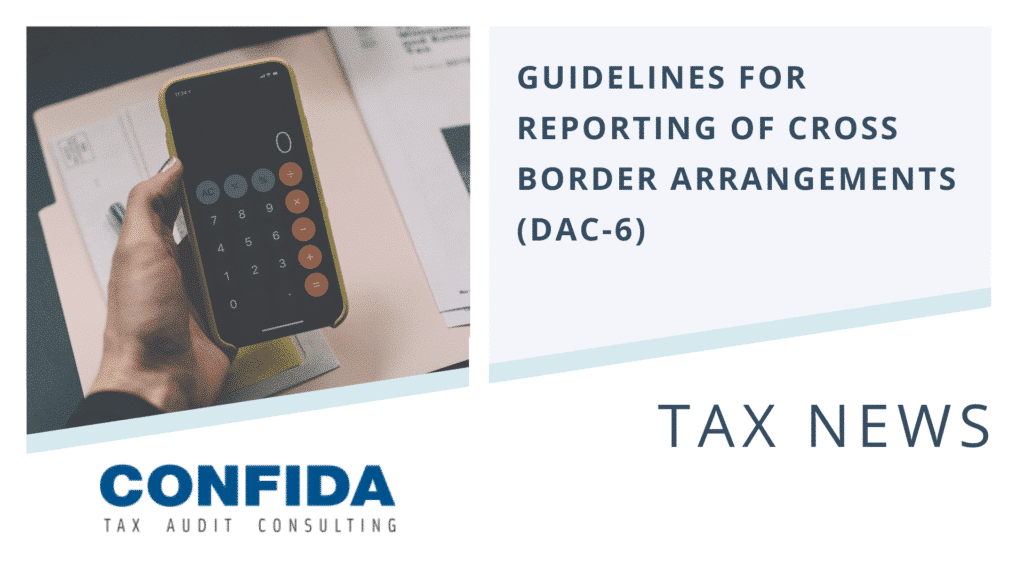 Guidelines for reporting of cross border arrangements (DAC-6)