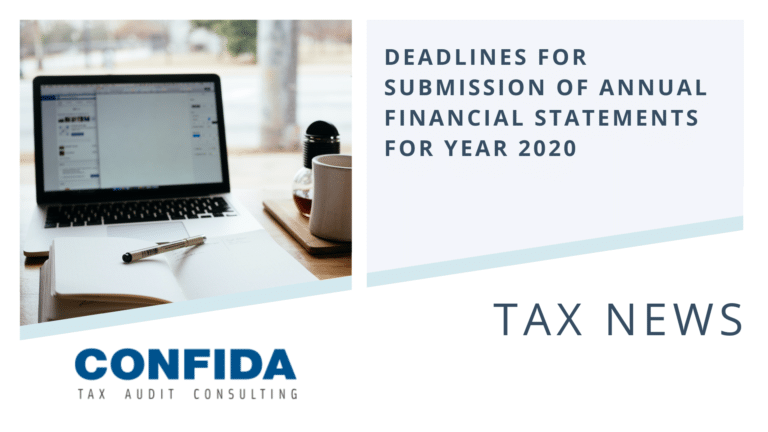Deadlines for submission of annual financial statements for year 2020